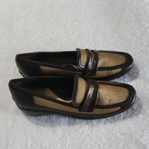 Sesto Meucci Mesh And Leather Camel Loafers New In Box